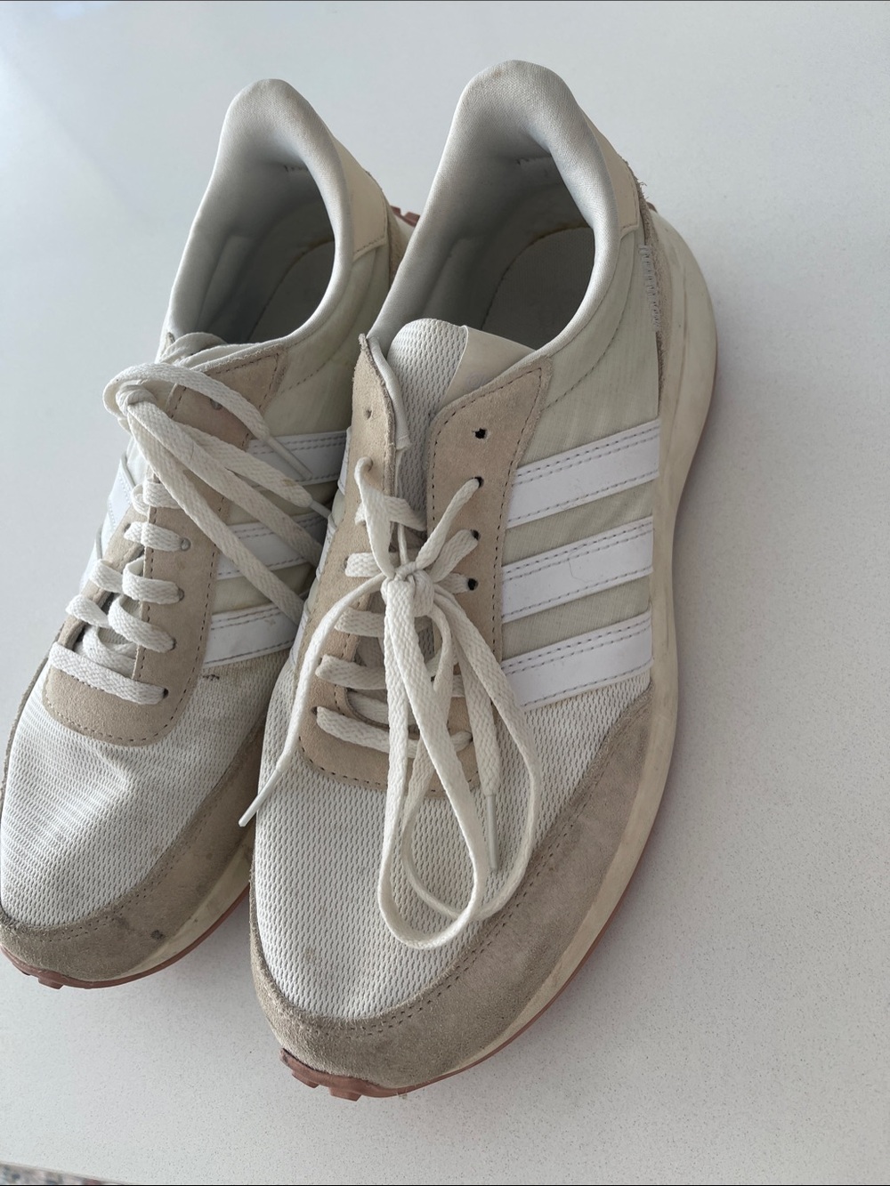 adidas Women's Sneakers in White and Beige